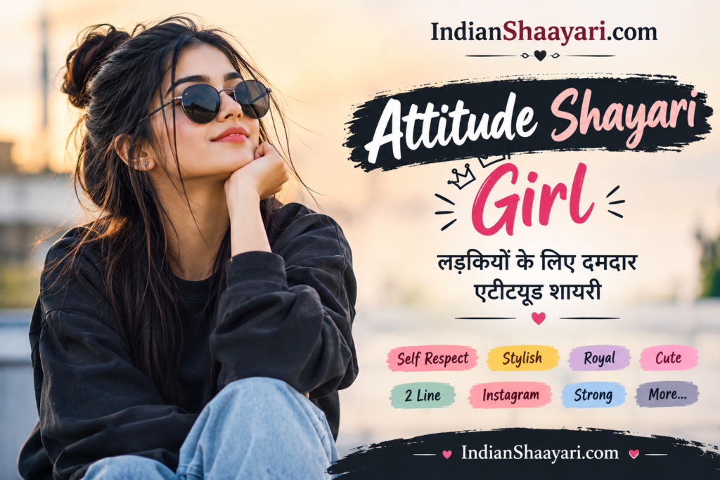 Attitude Shayari Girl – लड़कियों के लिए दमदार एटीट्यूड शायरी